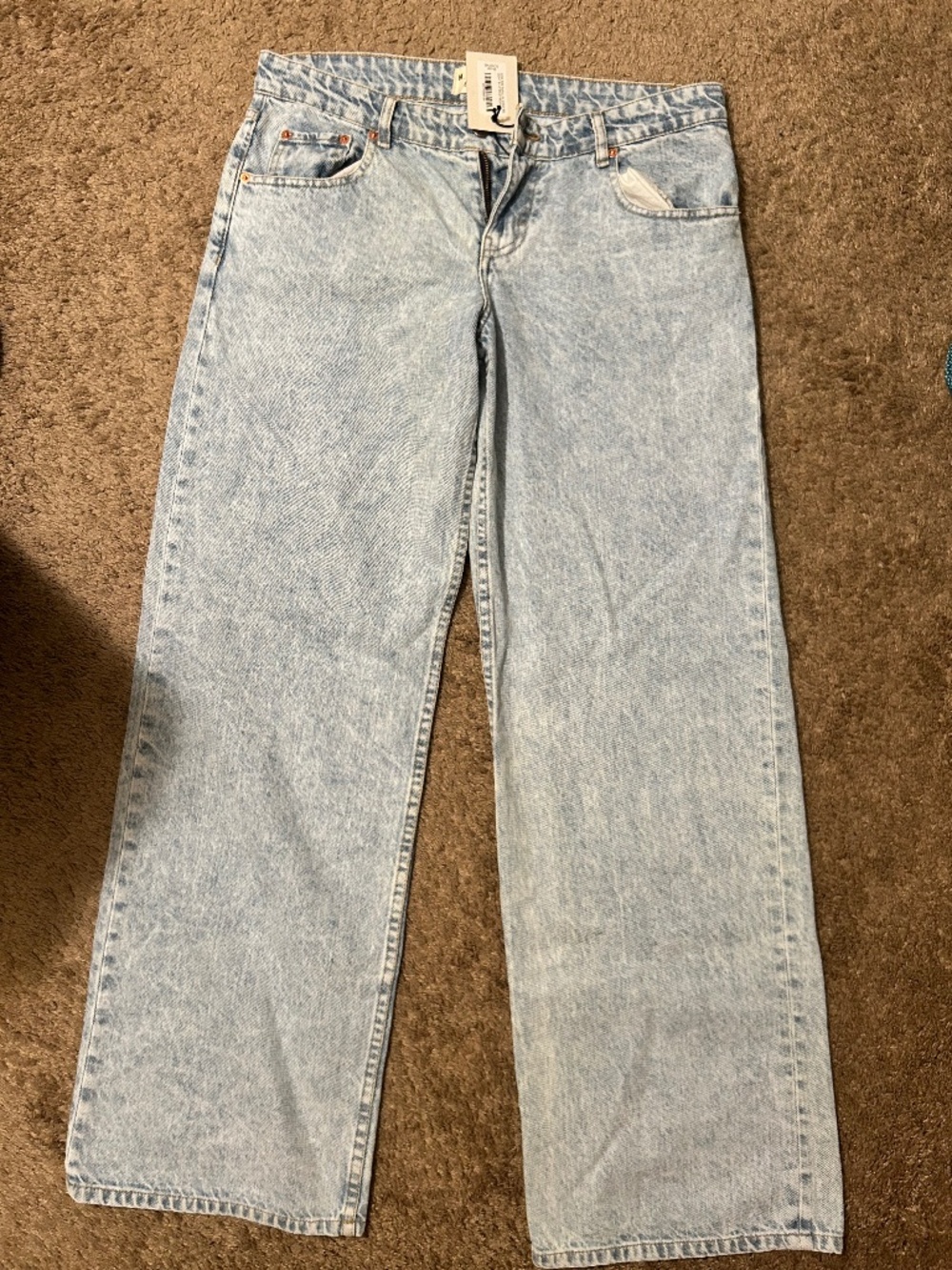 Motel Low Rise Light Blue Wash Jeans